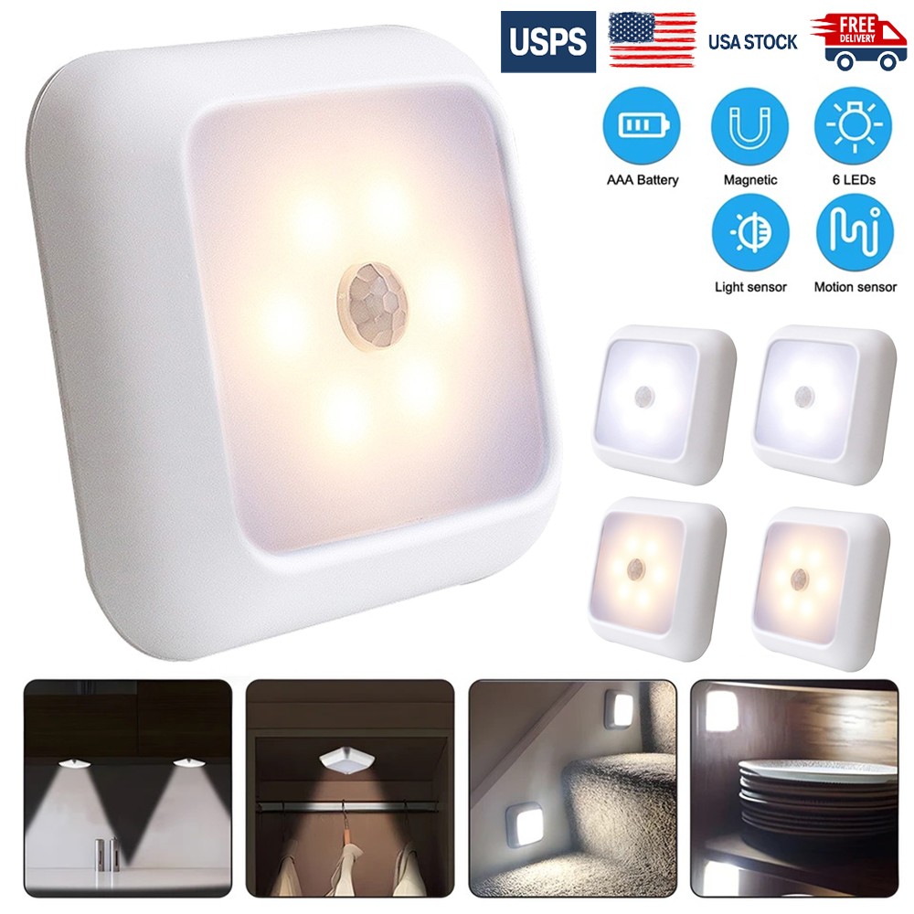 1/2x Upgraded Motion Sensor Light, Battery-Powered Closet, Bedroom, Stair, Light
