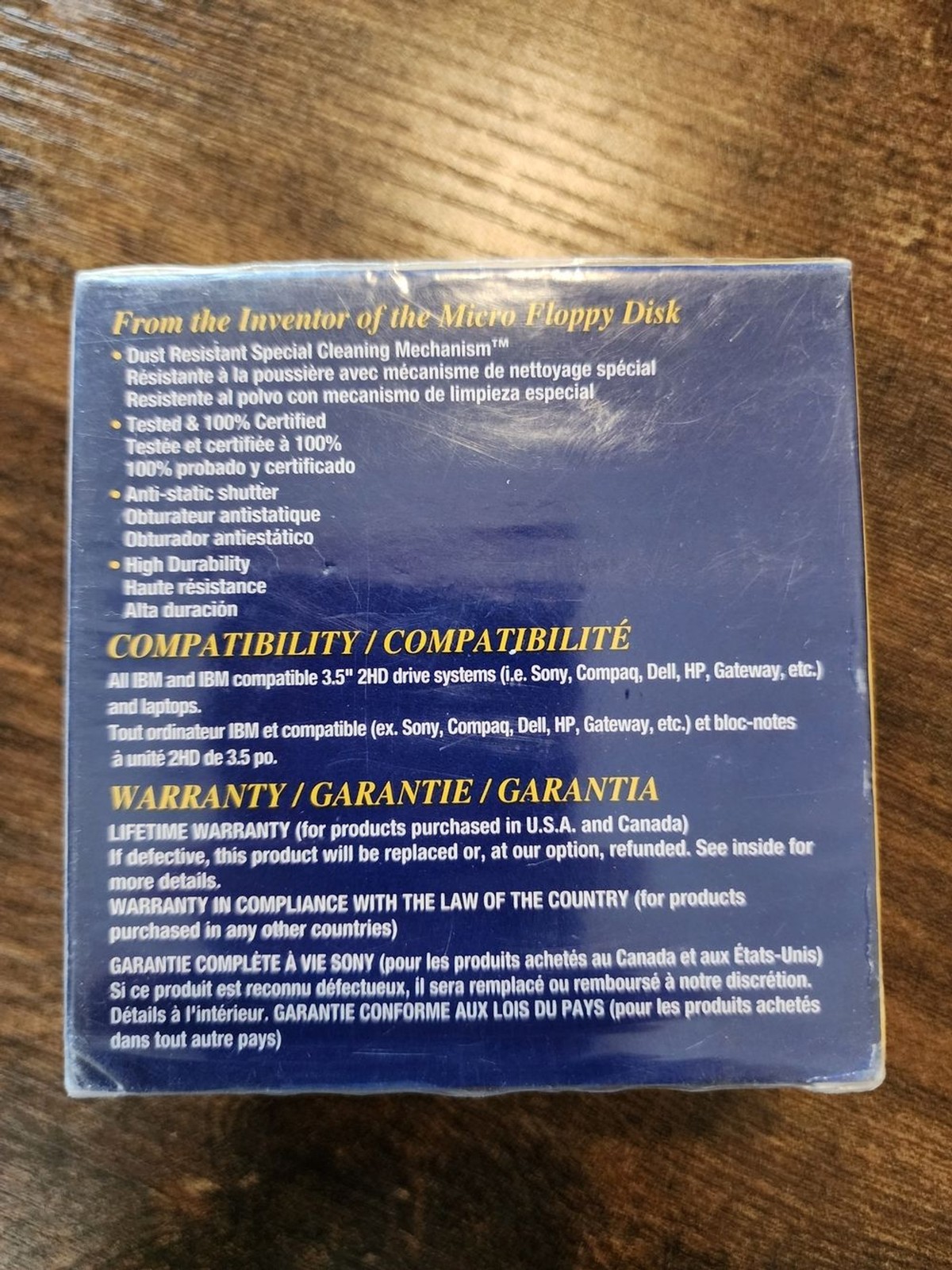 Unopened Sony 2HD Floppy Disks Pack (Yellow, Blue)