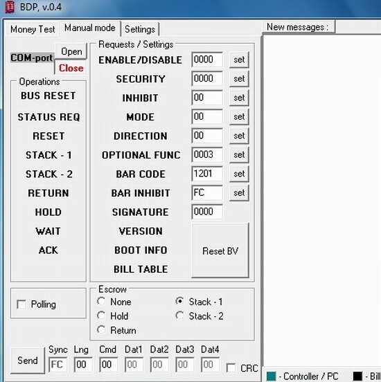 Cash Code SM Bill Acceptor Note Validator MANUAL SOFT SCHEME CIRCUIT