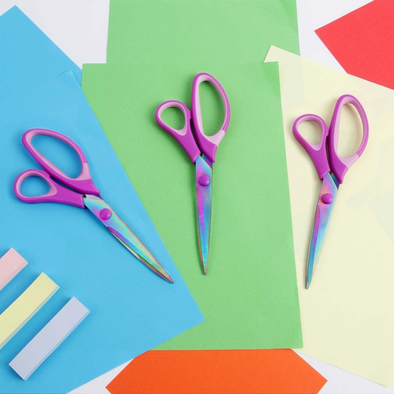8.5" Scissors All Purpose, Multipurpose Office Scissors Set of 3 pack, sharp
