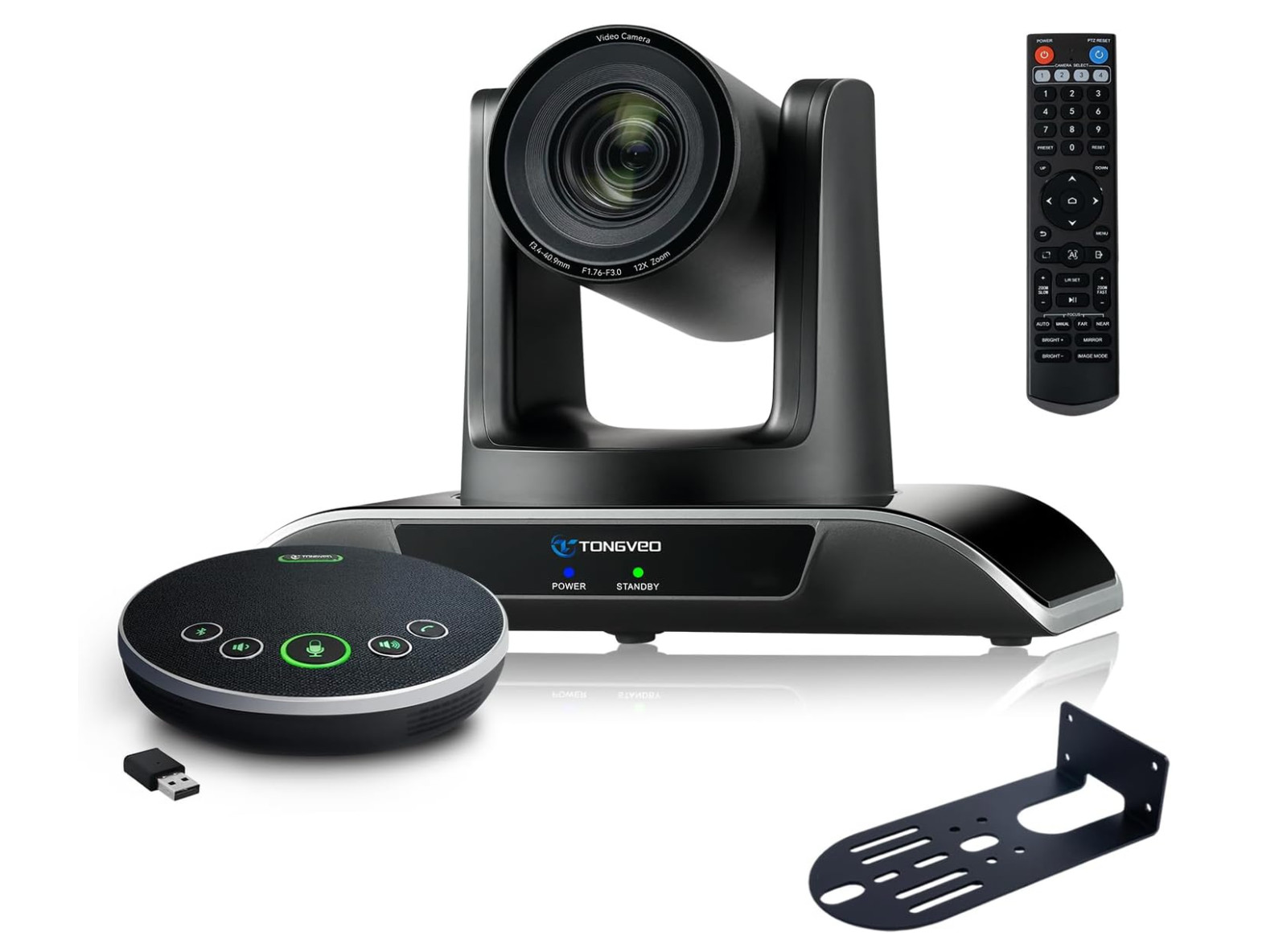 10x Zoom Conference Room Video Camera System, All-in-One HD 1080P 60fps 10X