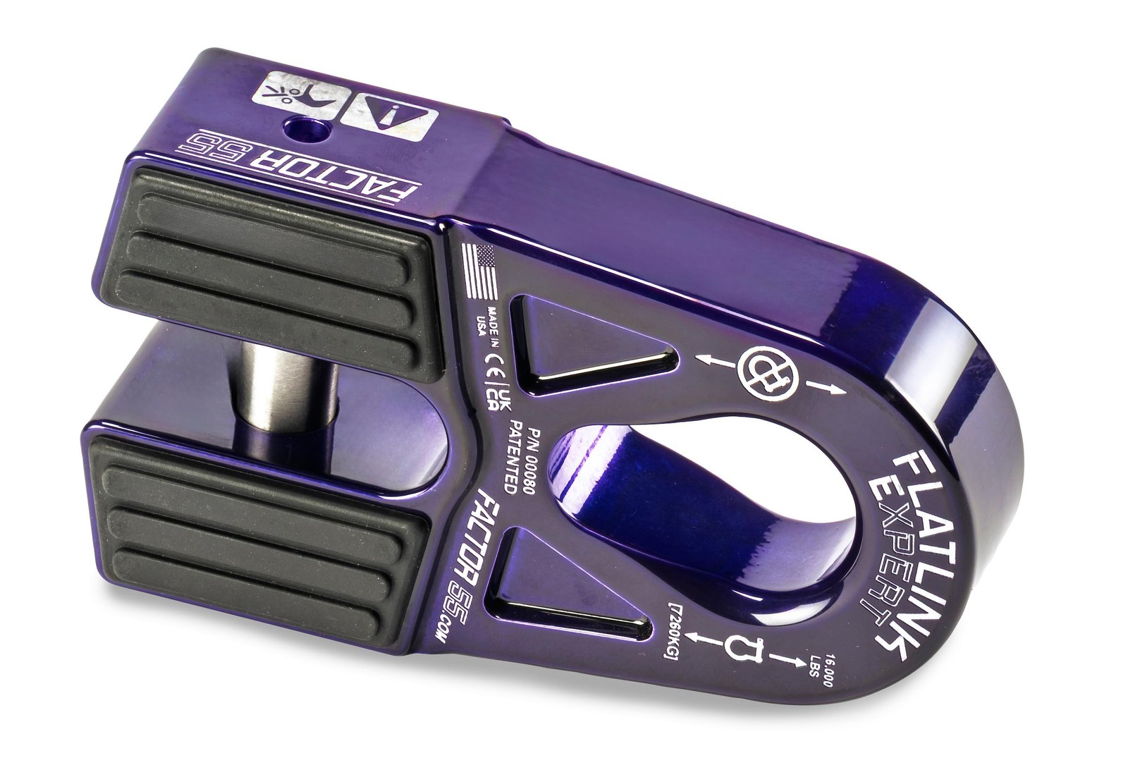 Factor 55 0008015 FlatLink E Winch Shackle Mount Purple