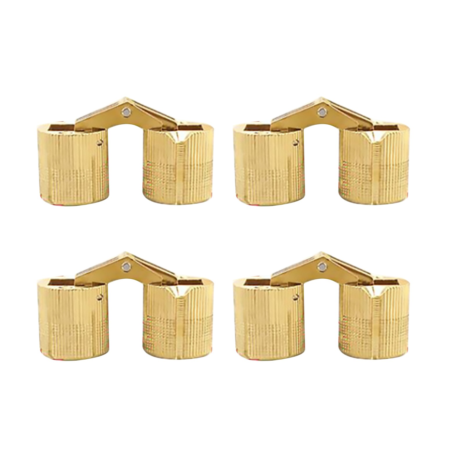 4Pcs Open Angle 180° 12mm Copper Invisible Hidden Hinges For Concealed Worktop e