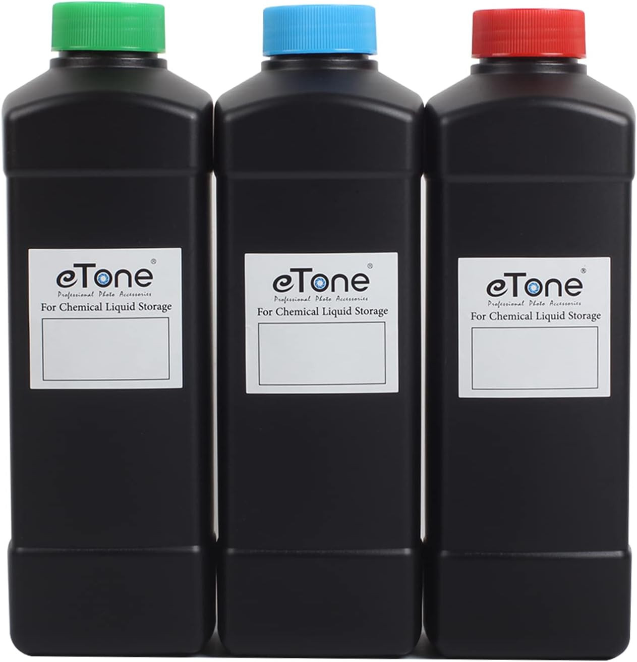Etone 3X 1000Ml Darkroom Chemical Storage Bottles Film Photo Developing Processi