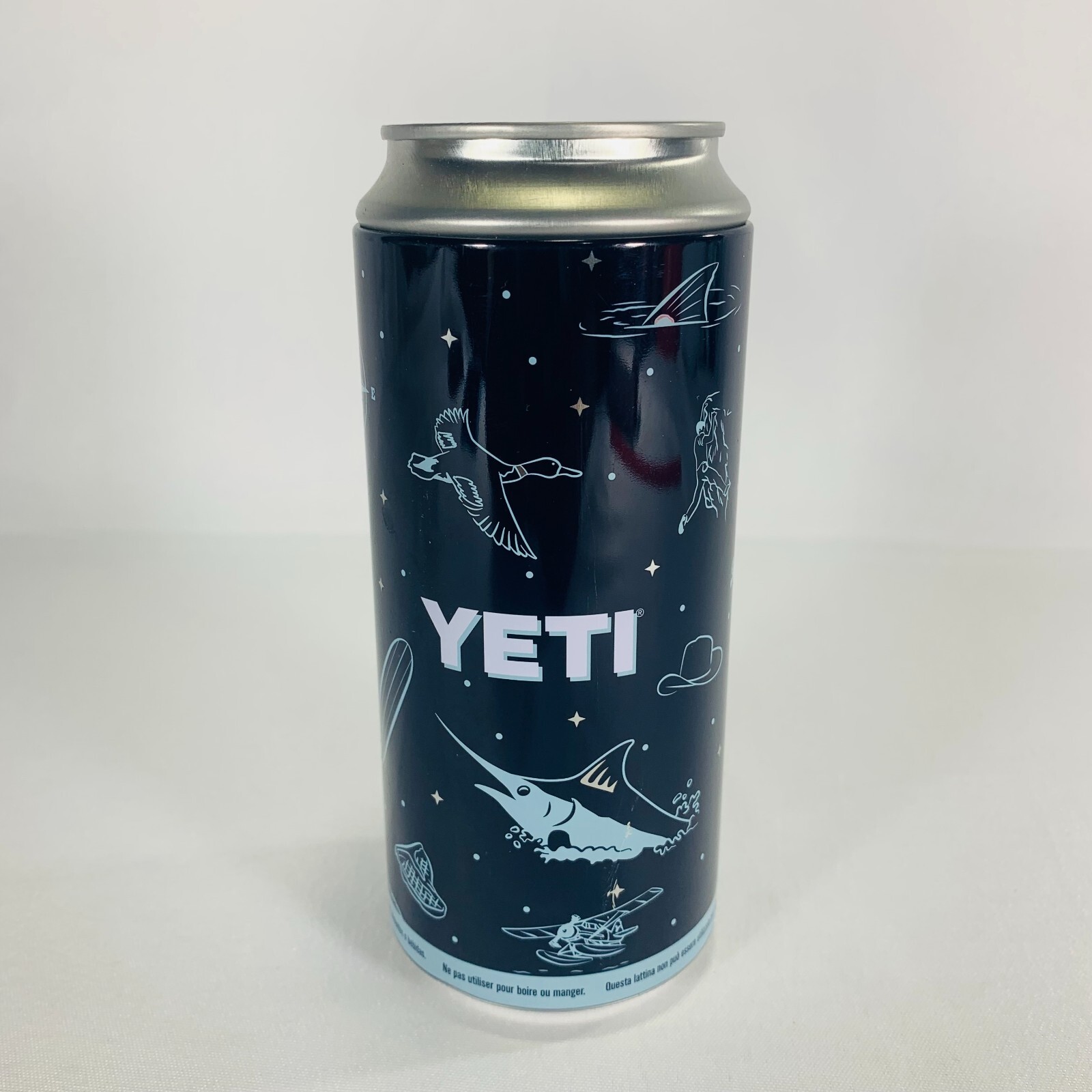 YETI Empty Tall Soda Can 16 oz Pop Top Stash Fake Cans Storage Dark Blue New