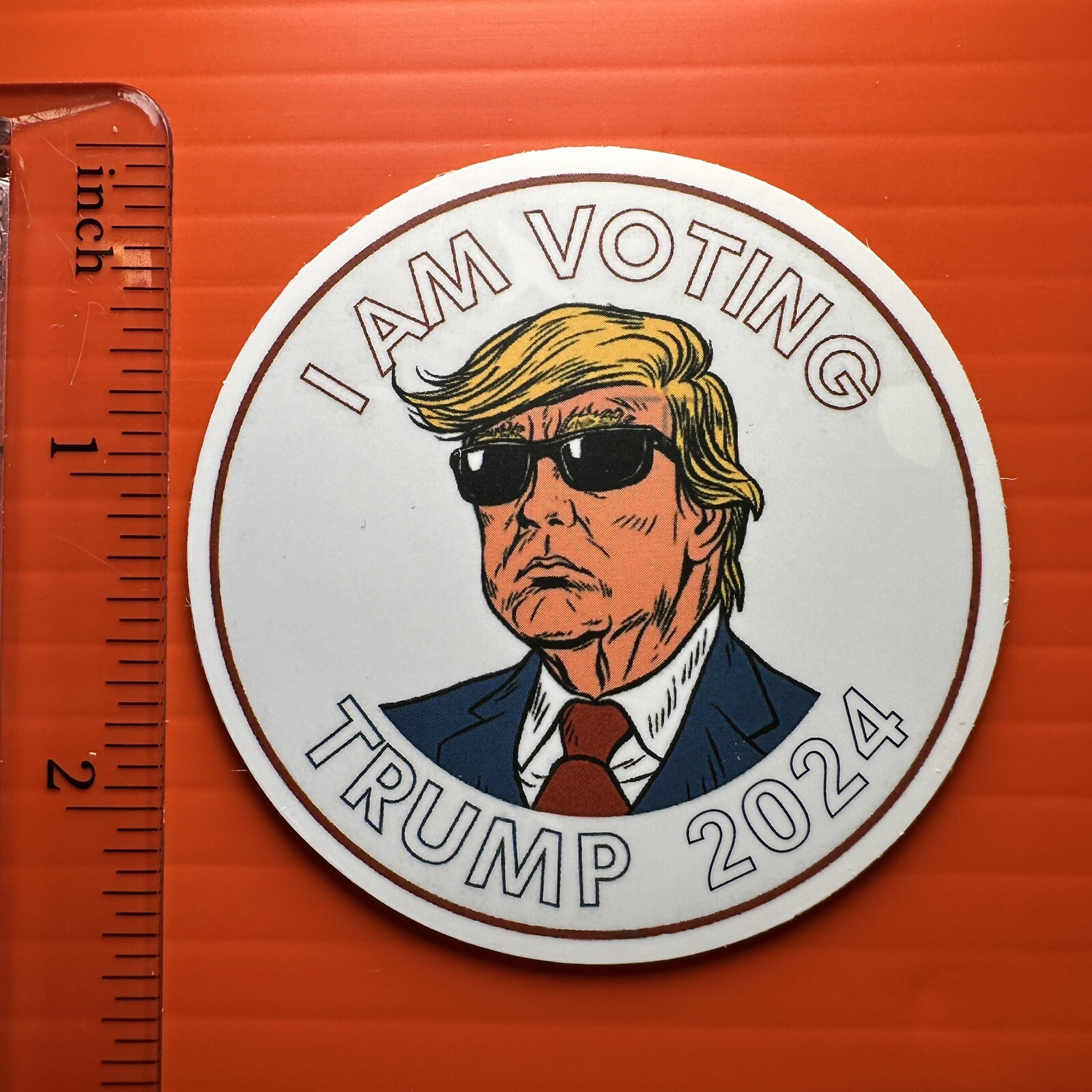 Donald Trump 2024 Sticker I Am Voting President POTUS USA