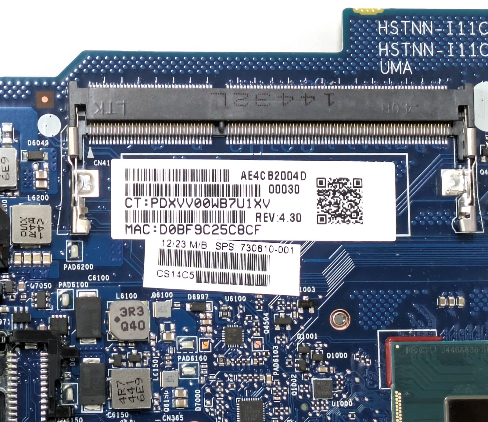 HP EliteBook 850 G1 Motherboard Intel Core i7-4600U 2.10GHz 6050A2560201-MB-A03