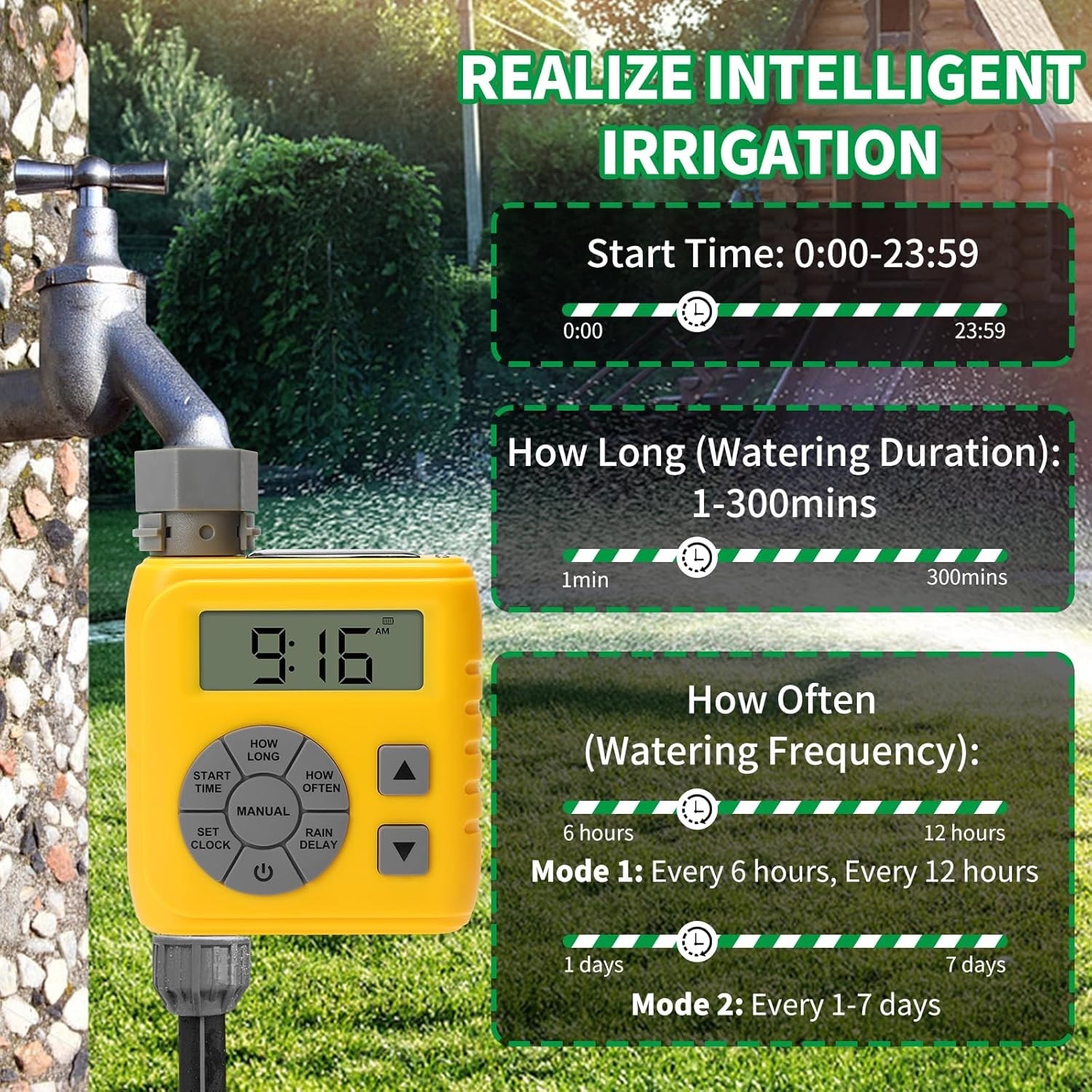 Programmable Water Timer for Outdoor Garden Hose Sprinkler Timer