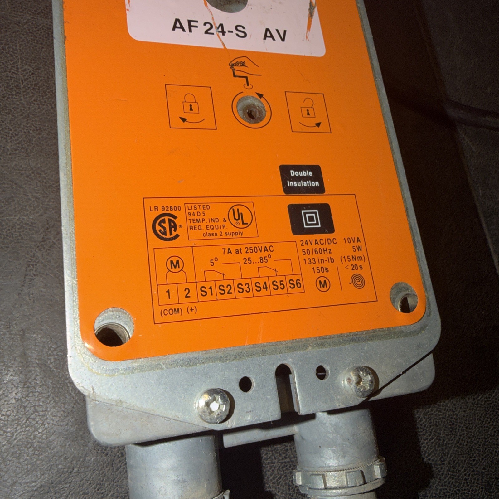 Andover Controls / Belimo AF24-S AV 24VAC/DC Spring Return Damper Actuator