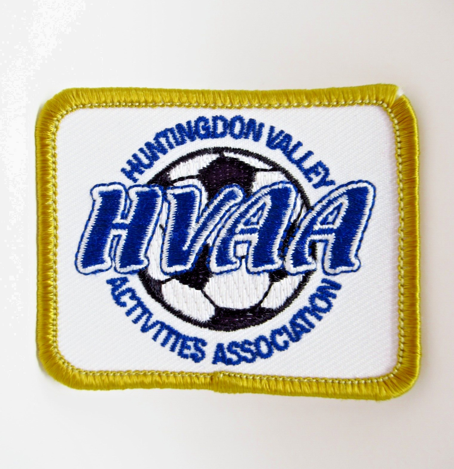 HVAA Soccer Patch Huntingdon Valley PA Activities Assoc Gold Border Vintage