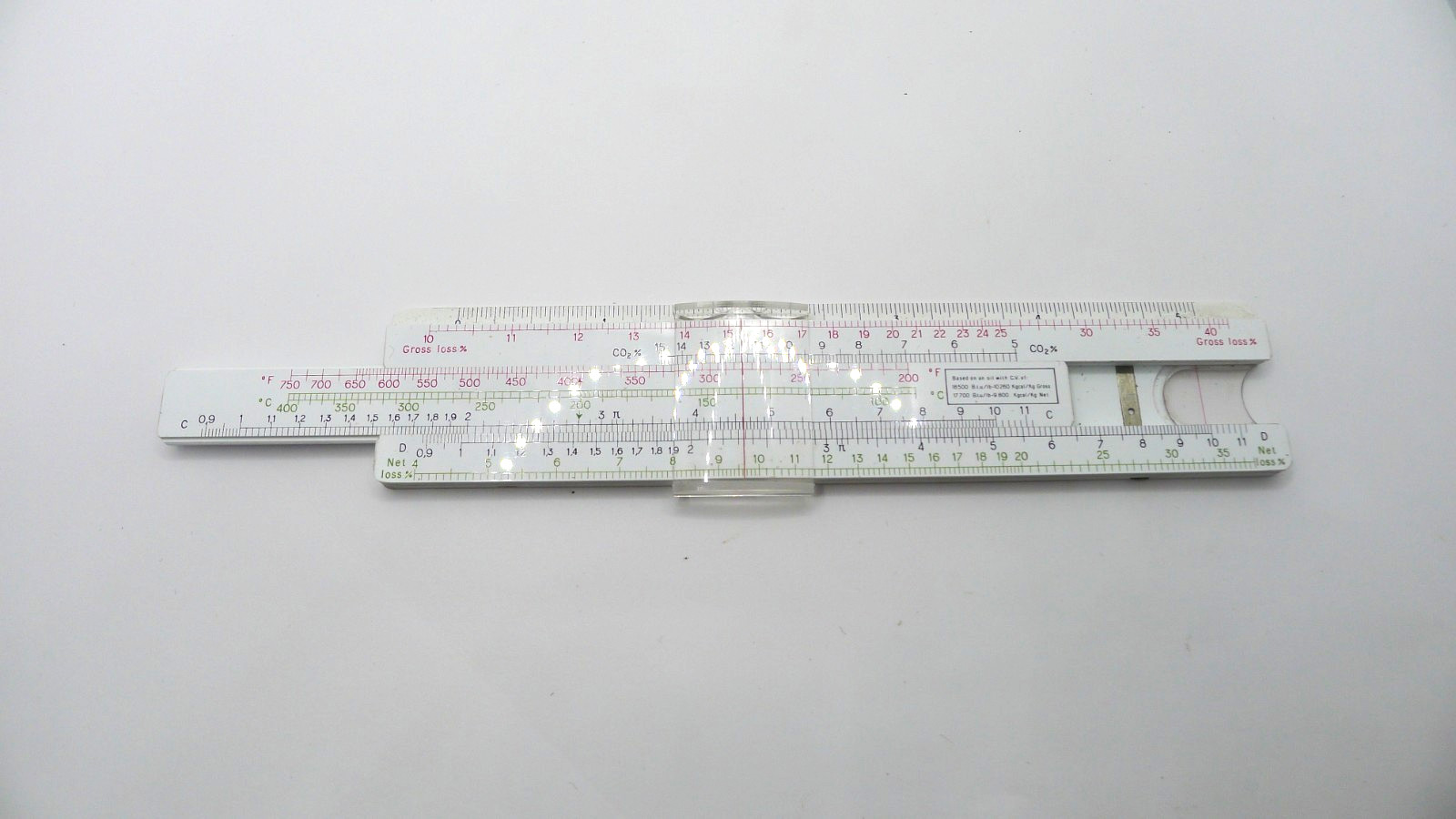 Vintage Mathematical Scientific SMBP Stack Loss Slide Rule With Leather Case