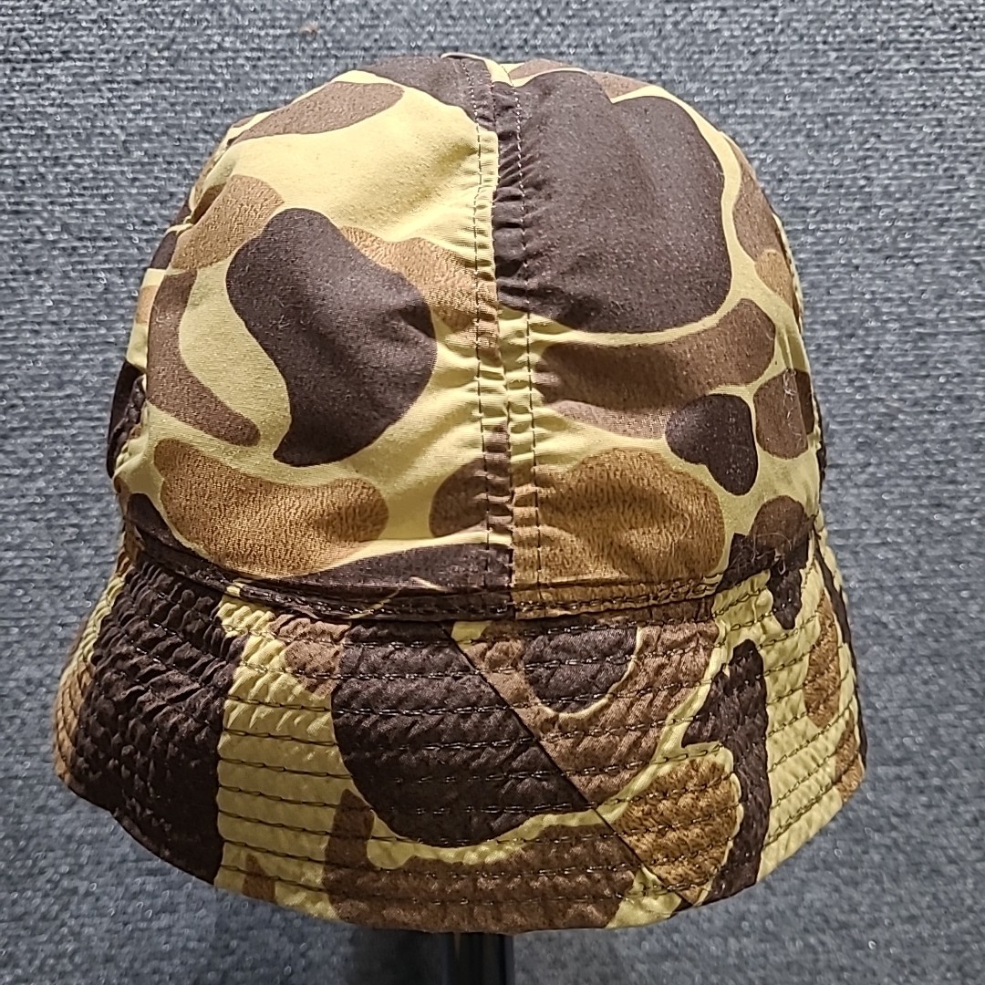 Vintage 80s Cabelas Thinsulate Insulated Brown Camo Bucket Hat Large USA