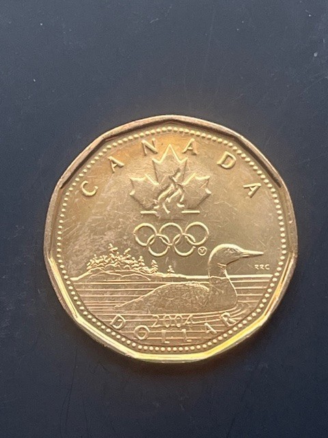 CANADA 2004 Olympics Lucky Loonie Loon $1 One Dollar Royal Canadian Mint Roll
