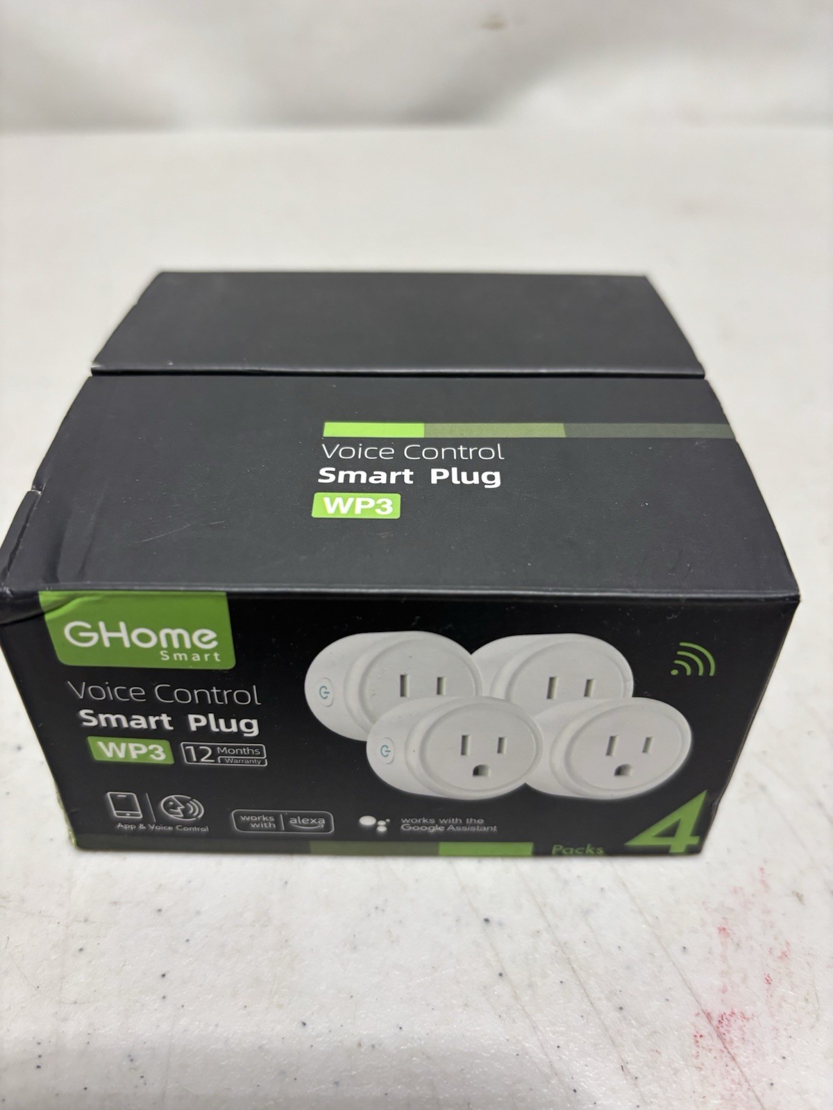 Ghome Smart Voice Control Smart Plug WP3 White 4 Pack