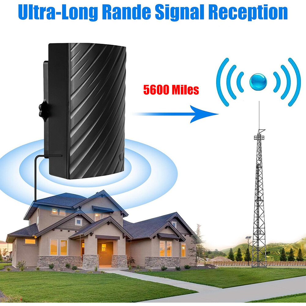 TV Antenna 5600 Miles Digital HDTV Amplified 4K 1080P Waterproof Outdoor Indoor