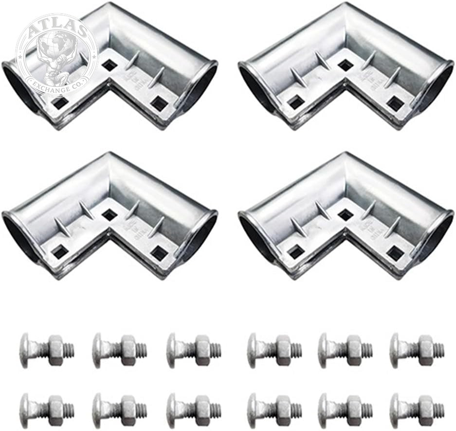 4 Packs Aluminum Chain Link Fence Gate Corner,90 Degree Angle Aluminum Gate Corn