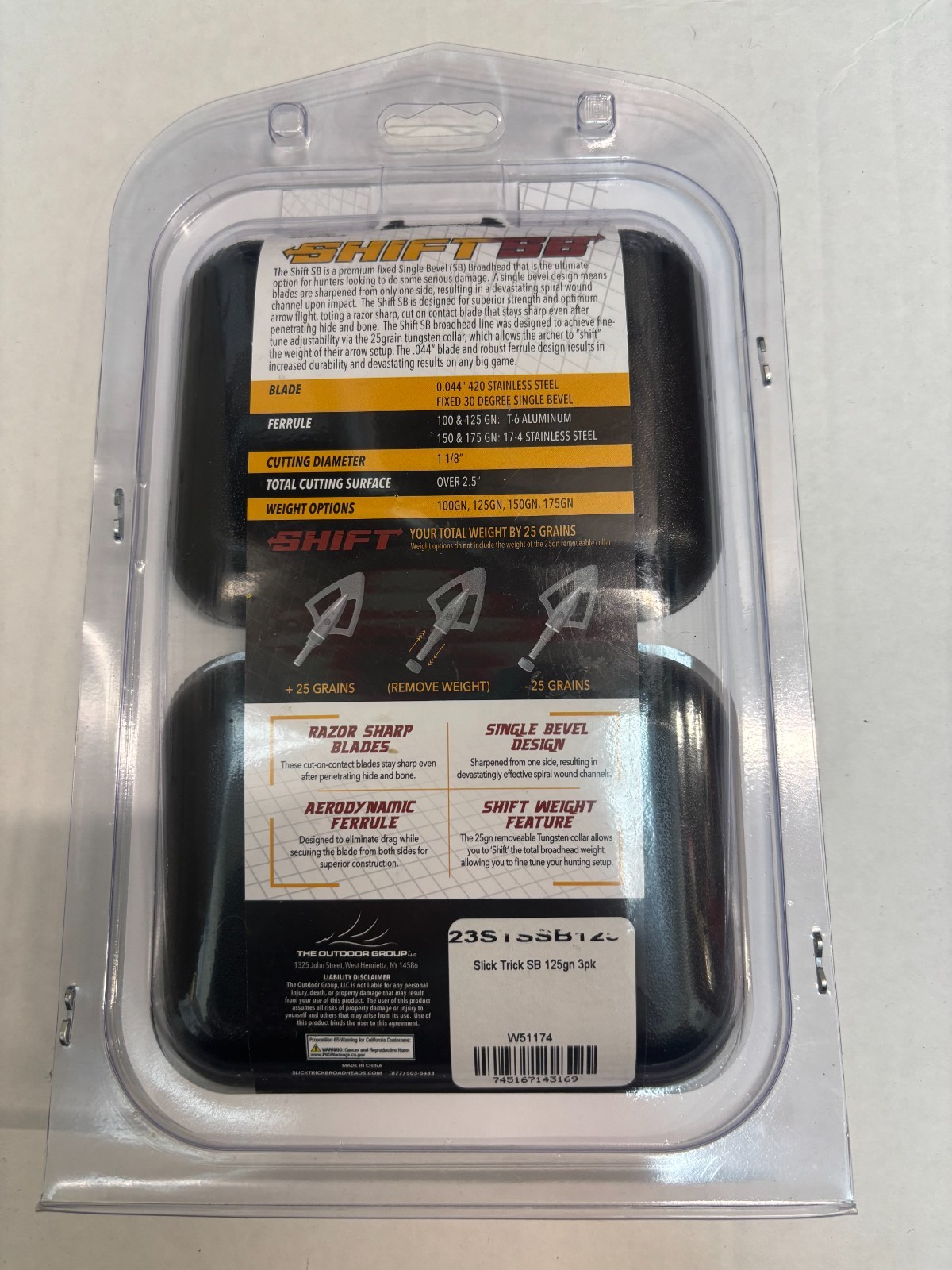 Slick Trick Shift SB 125 GR 3 PK (NEW IN PKG)
