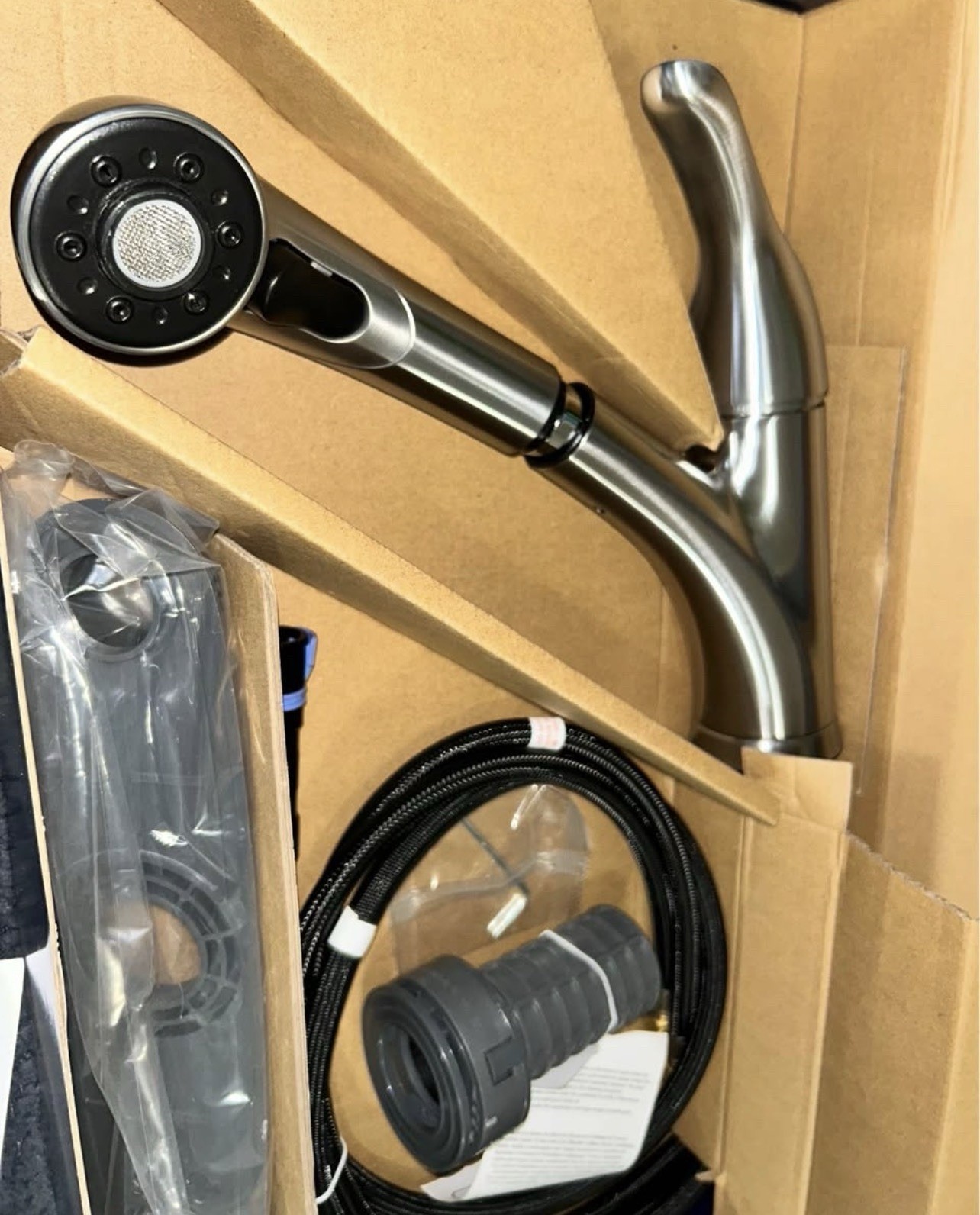 Project Source EVERFIELD Stainless Steel Single Handle Pull-out Kitchen Faucet