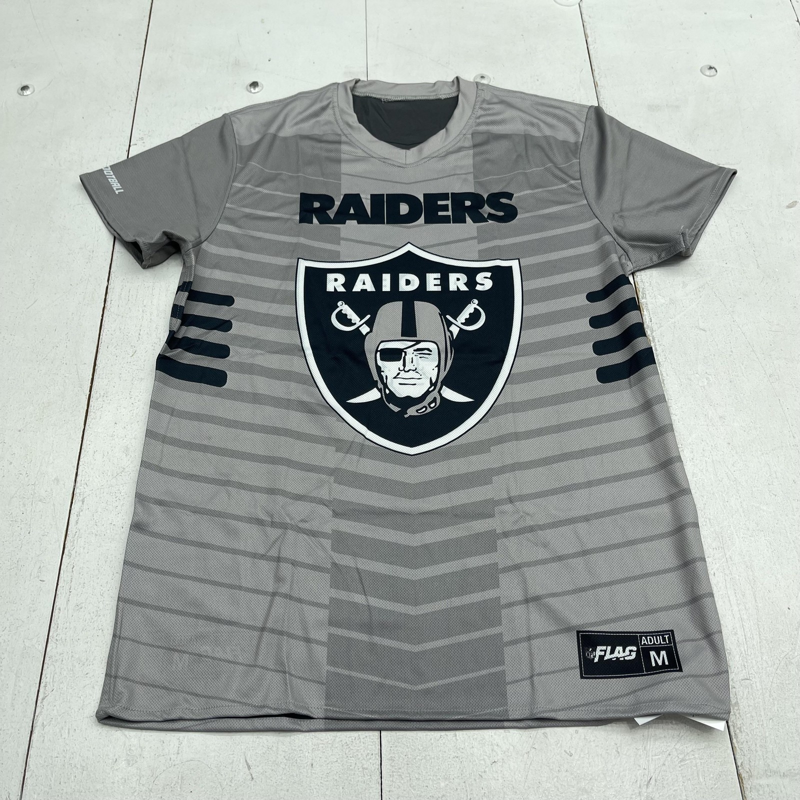 Las Vegas Raiders Jersey Mens Medium Reversible Gray NFL Football NFL FLAG