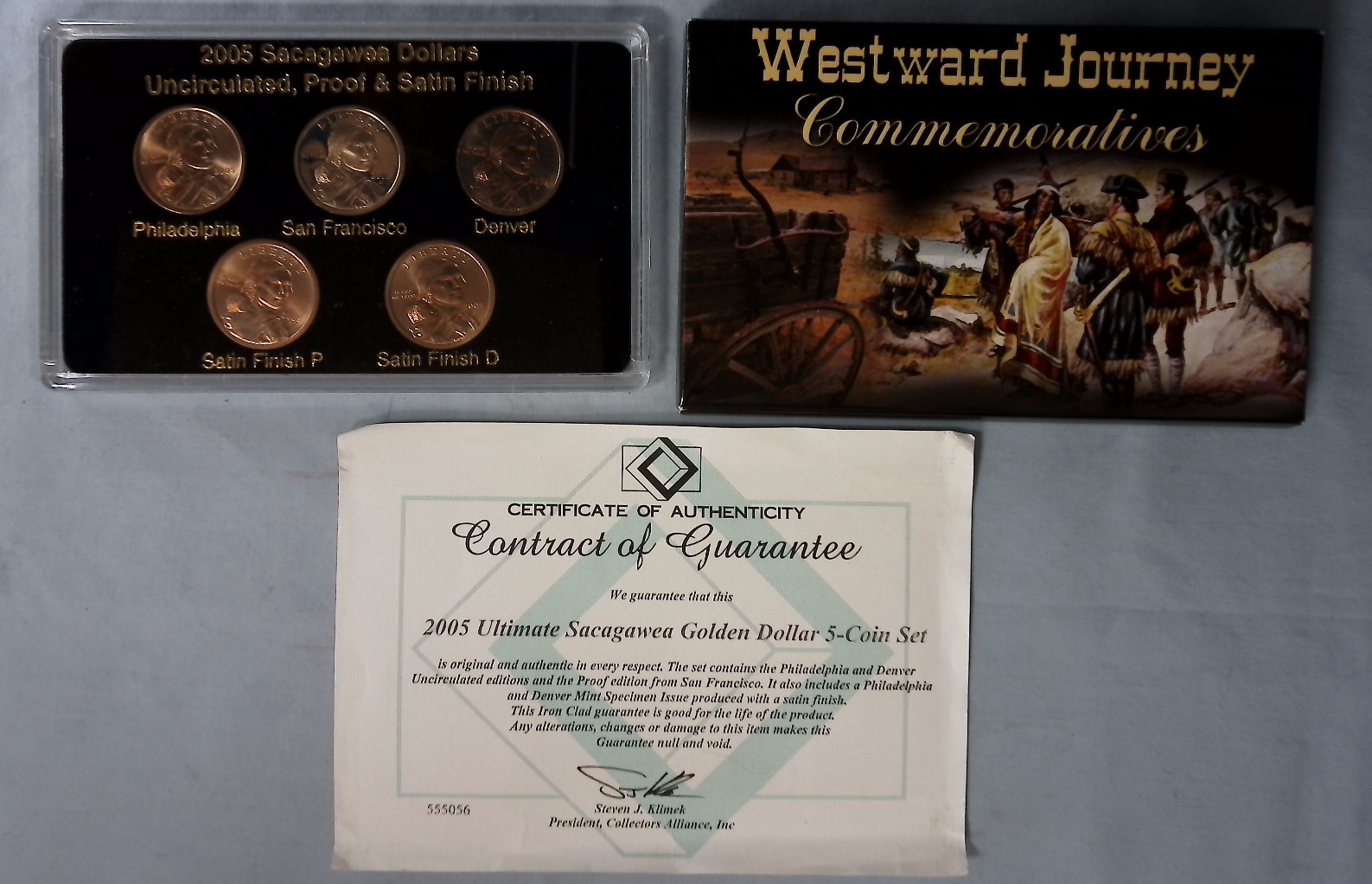 2005 Ultimate Sacagawea Golden Dollar 5-Coin Set P D S Uncirculated Proof Satin