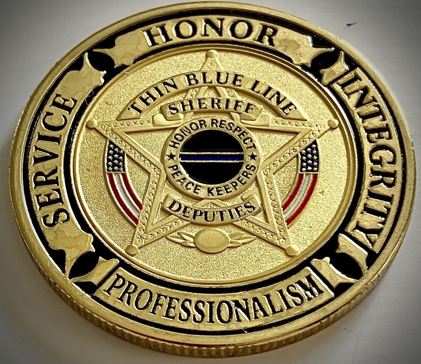 Sheriff/Deputies Challenge Coin-Gold Colored-Highly Detailed-NEW