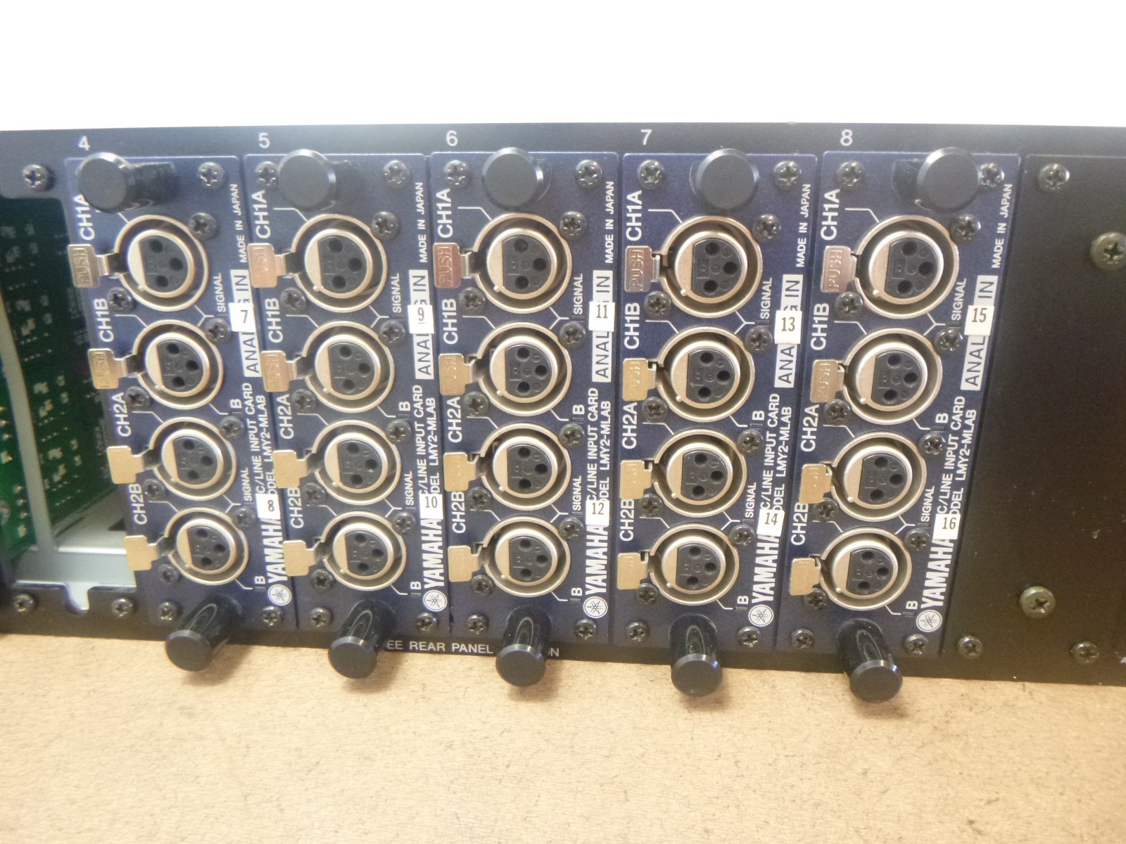 Yamaha AI8 Analog Input Box ForPM1D Untested E3 Code - 6x LMY2-MLAB 1x LMY2-LM