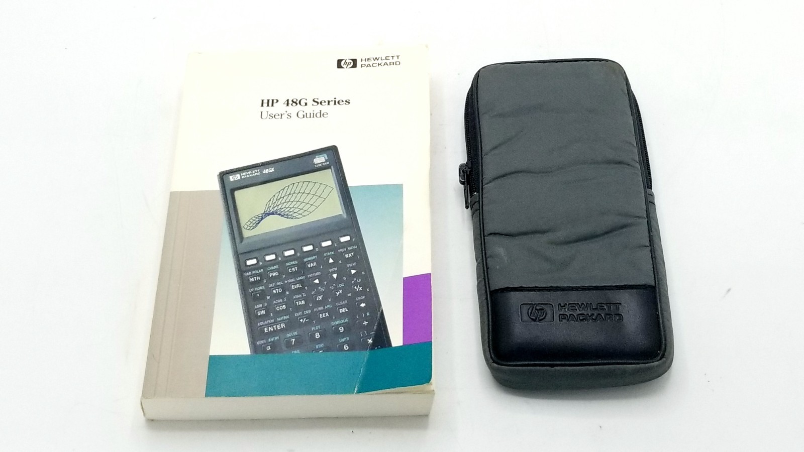 HP 48G Graphing Calculator + Case, Guide - For Parts