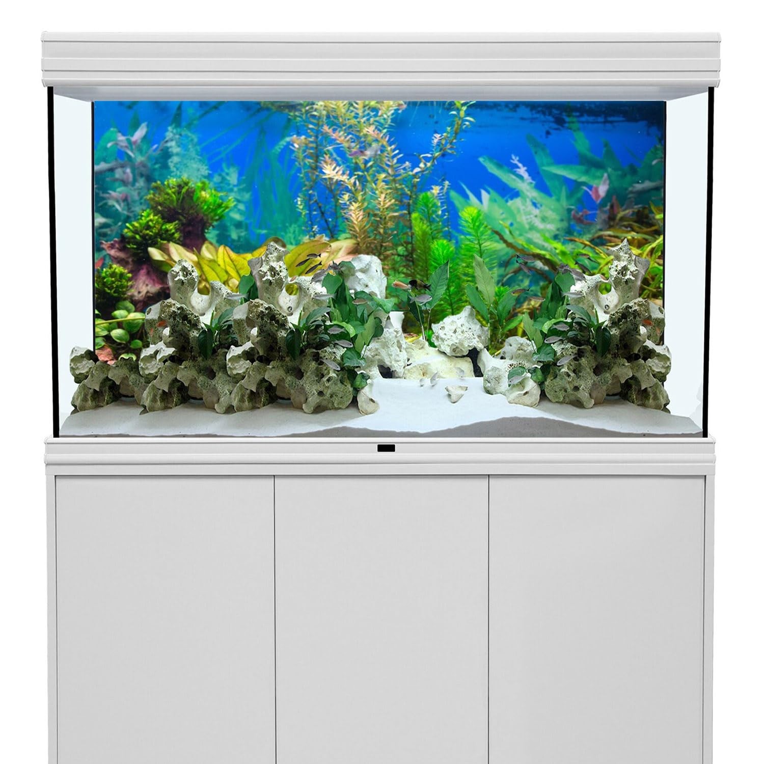 AWERT 48x24 inches Aquarium Background Aquatic Plant River 48x24in/120x60cm
