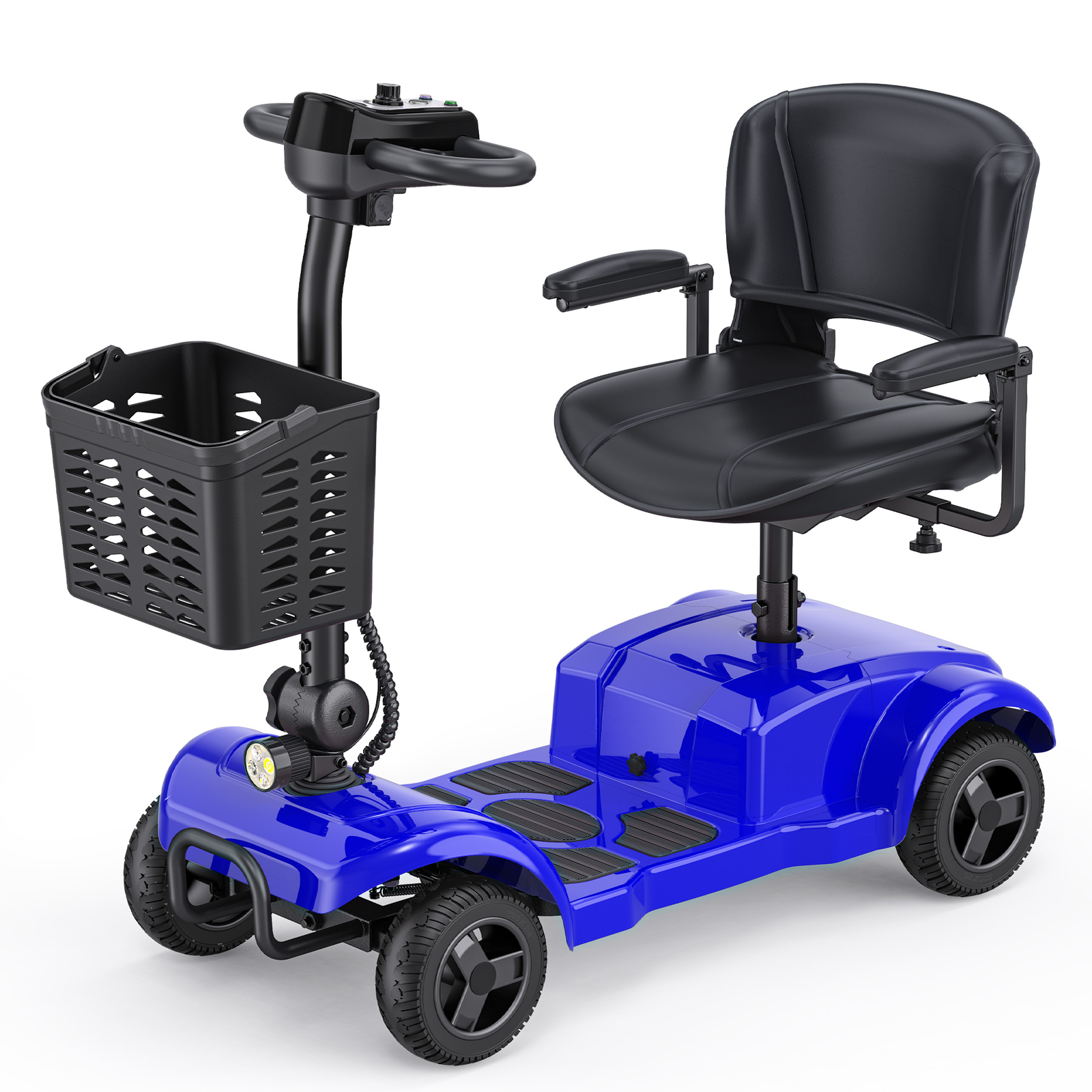 Folding Mobility Scooters Power Wheelchairs Electric Long Range Travel Blue