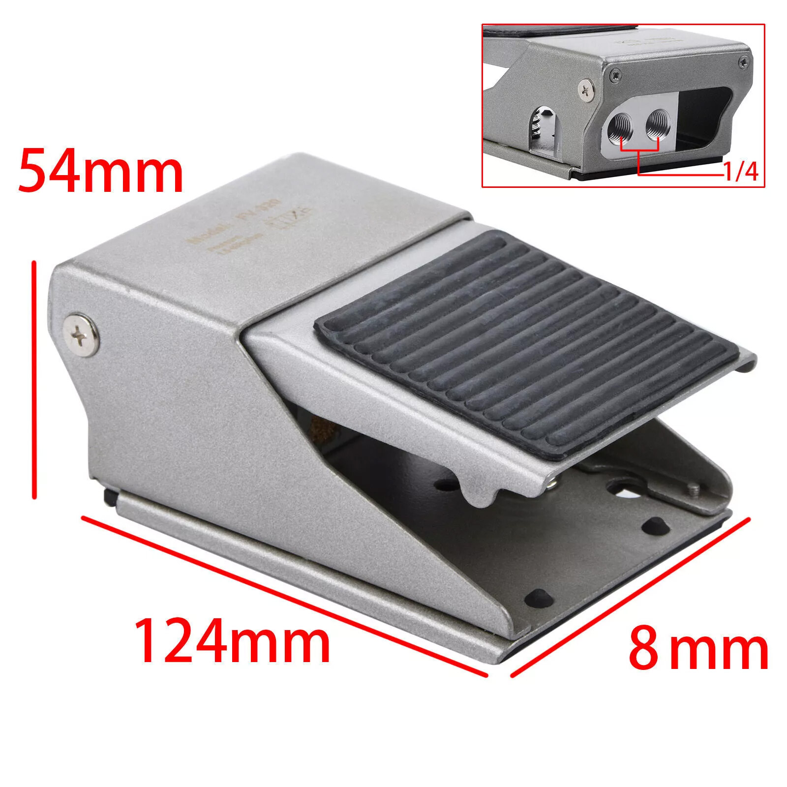 Pneumatic Foot Pedal Valve FV-320 Momentary 3 Way 2 Position 1/4"PT Threaded