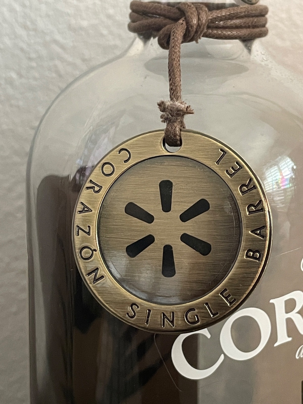 Corazon Tequila Buffalo Trace Medallion and Empty Anejo Bottle and Stopper