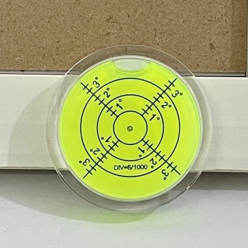 Bubble Spirit Level with Double Sided Adhesive Bottom, 40mm Circular Level Bubbl