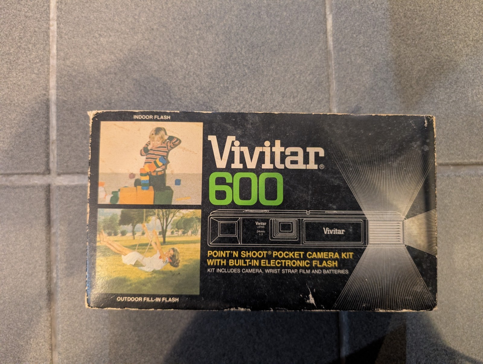 VTG Vivitar 600 Pocket Camera W/Case & Original Inserts As Is NOT Tested