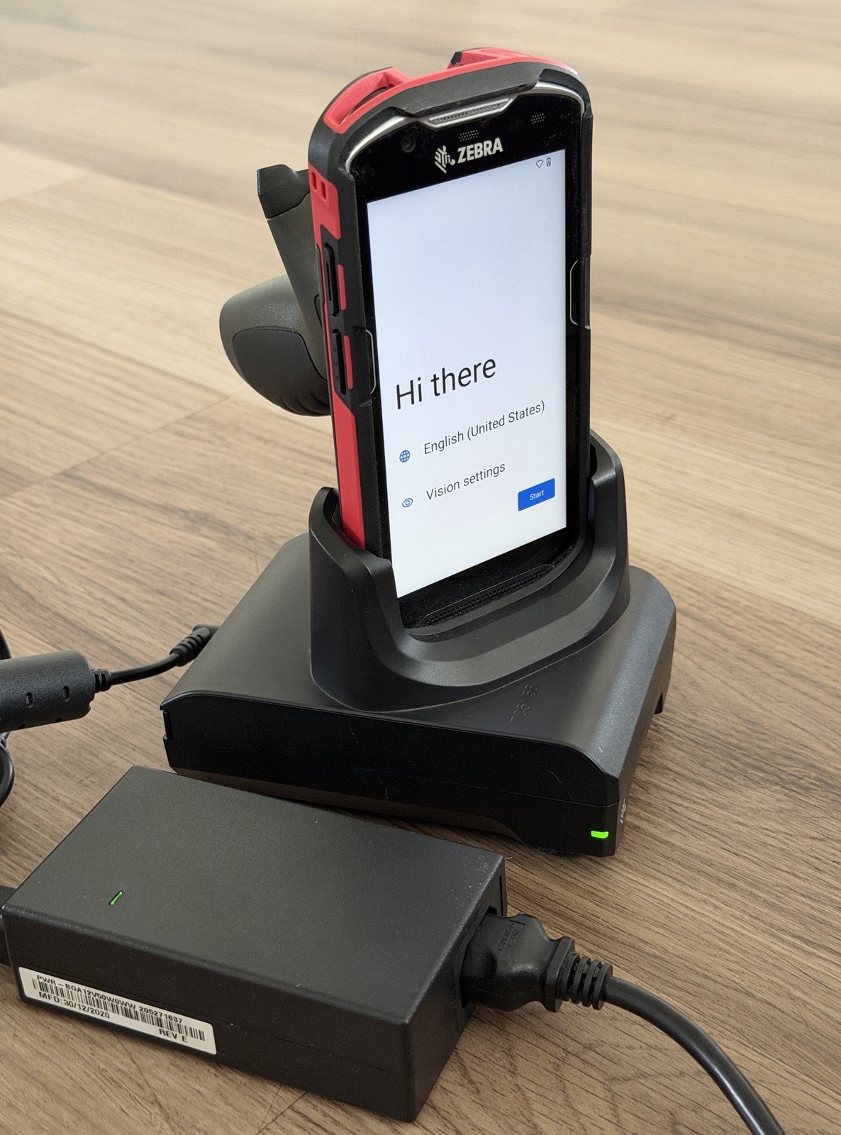 Zebra TC52 TC520K Android 13 Barcode Scanner OEM Cradle Pistol Grip Red Case