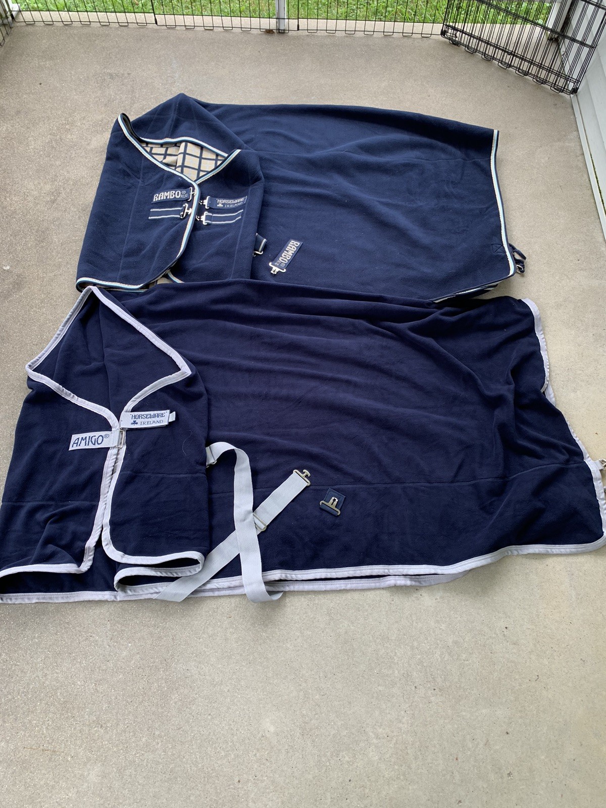 Lot Of 2 Rambo Horseware Fleece Horse Coolere 72”