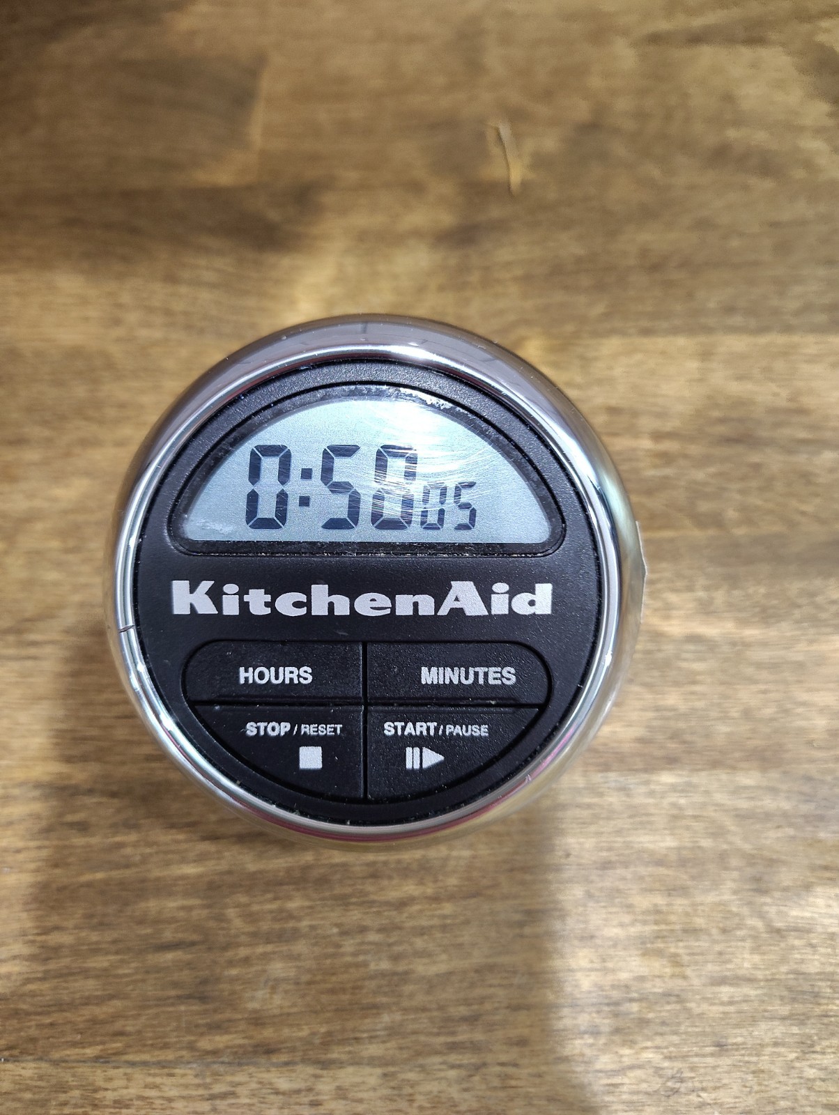 KitchenAid Digital Kitchen Timer OEM Easy to Read Countertop Black & Chrome