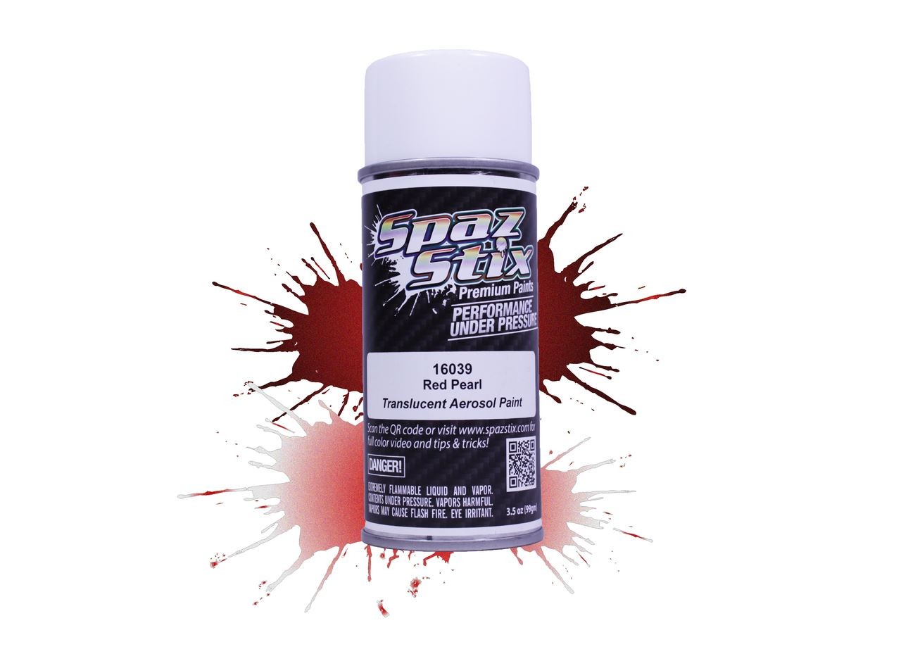 Spaz Stix SZX16039 Red Pearl Aerosol Paint, 3.5oz (R/C Lexan Body)