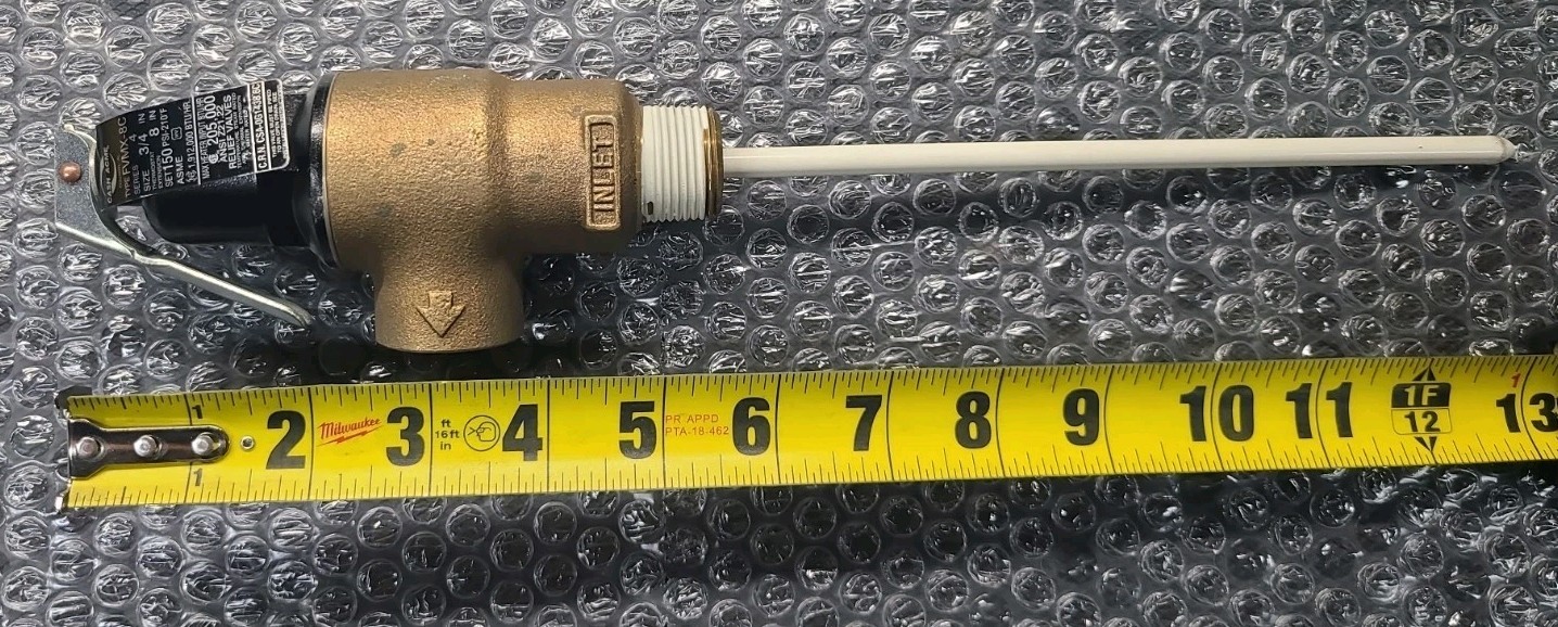 Cash Acme FVMX-8C Temperature & Pressure Relief Valve 3/4" 150 PSI