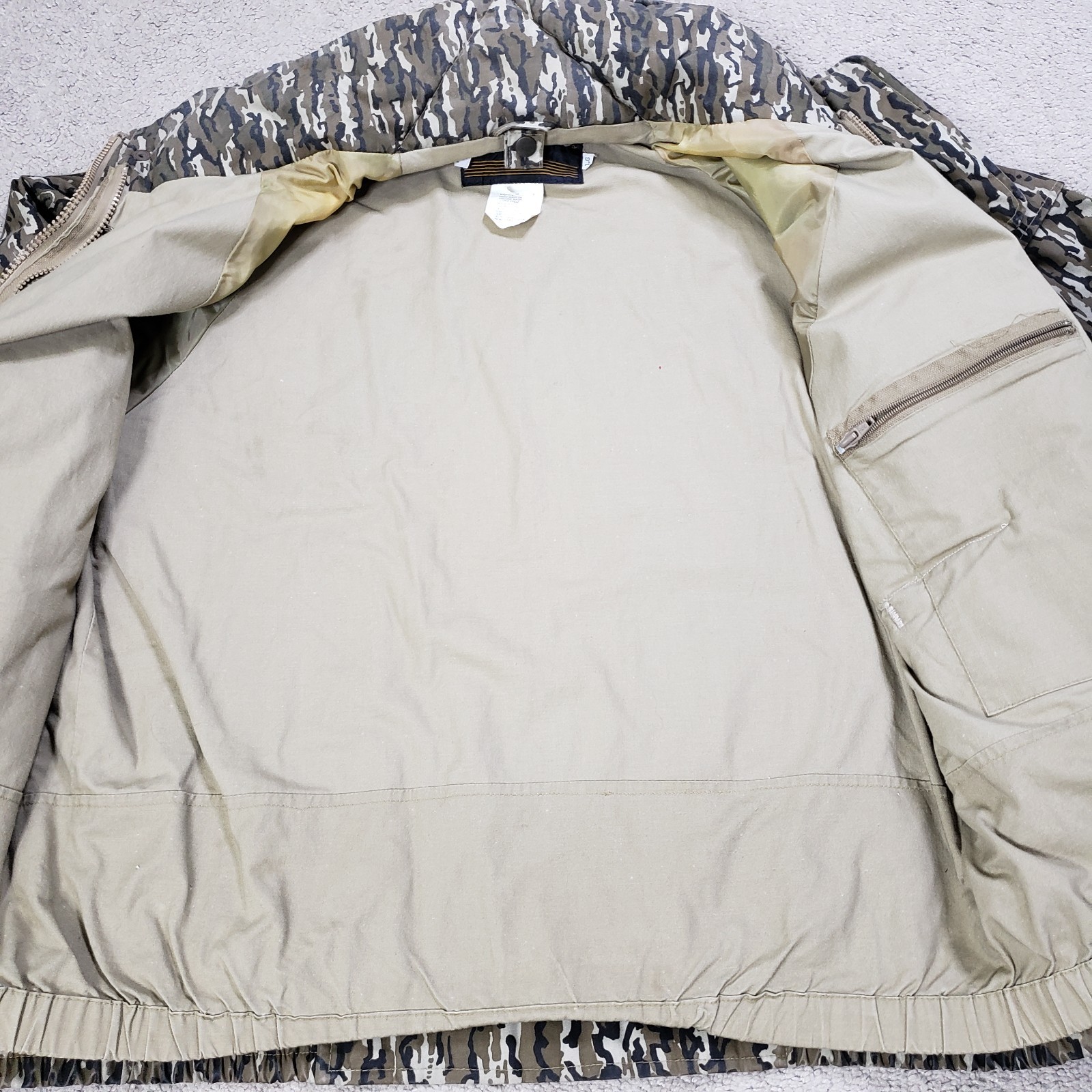 VTG Gamehide Jacket Men L Brown Bottomland Camo Turkey Duck Shell Loops WP-3