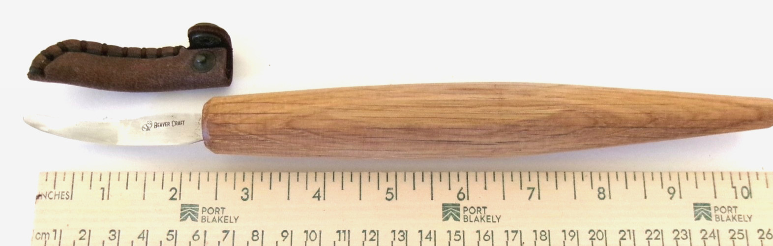 Beaver Craft Tool Wood Carving Curved Plus Leather Cover GoodCondition Lite Wear