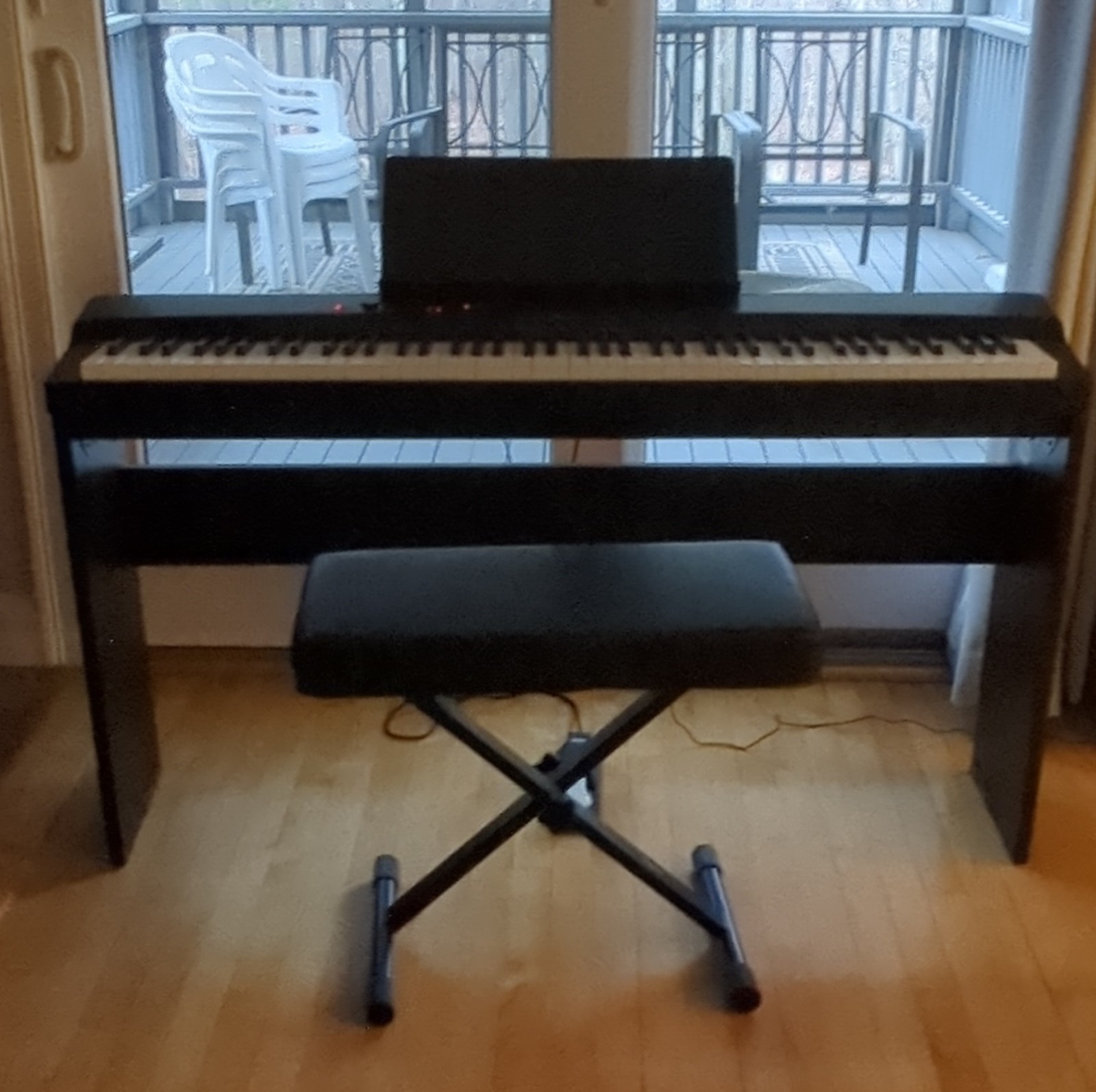 Casio PX-160 Privia 88-Key Digital Piano Black w/ Stand, Pedal, Power Adapter
