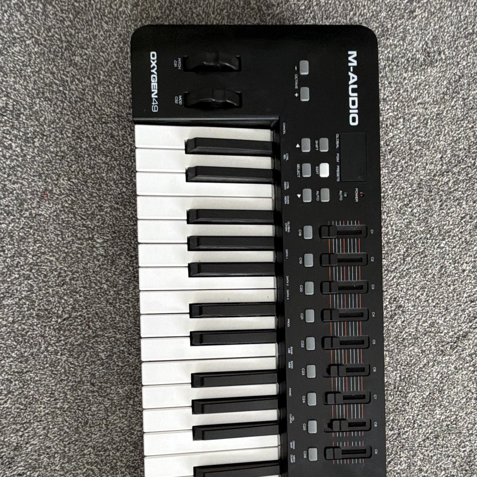 M-Audio Oxygen 49-Key MIDI Keyboard Controller Tested Working
