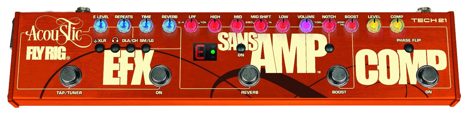Used Tech 21 Acoustic Fly Rig Sansamp Guitar Effects Pedal Flyrig