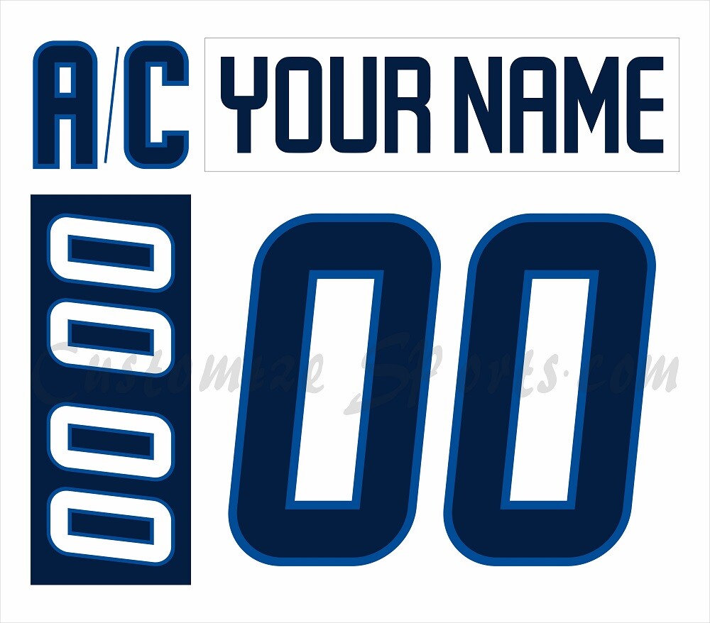 Winnipeg Jets Customized Number Kit For 2017-Present Away Uniform