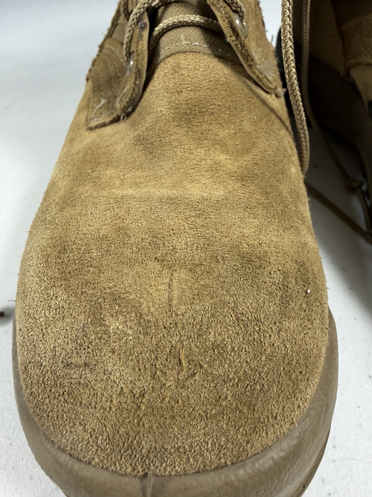 Belleville AHWC 07.0 W Tan Suede Combat Boots Mens 7 Wide Military Tactical