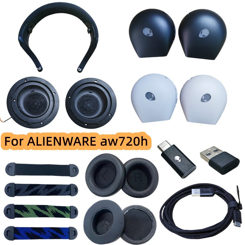 For Alienware AW720H Headset speaker headband tape Ear Pads earmuffs side cover