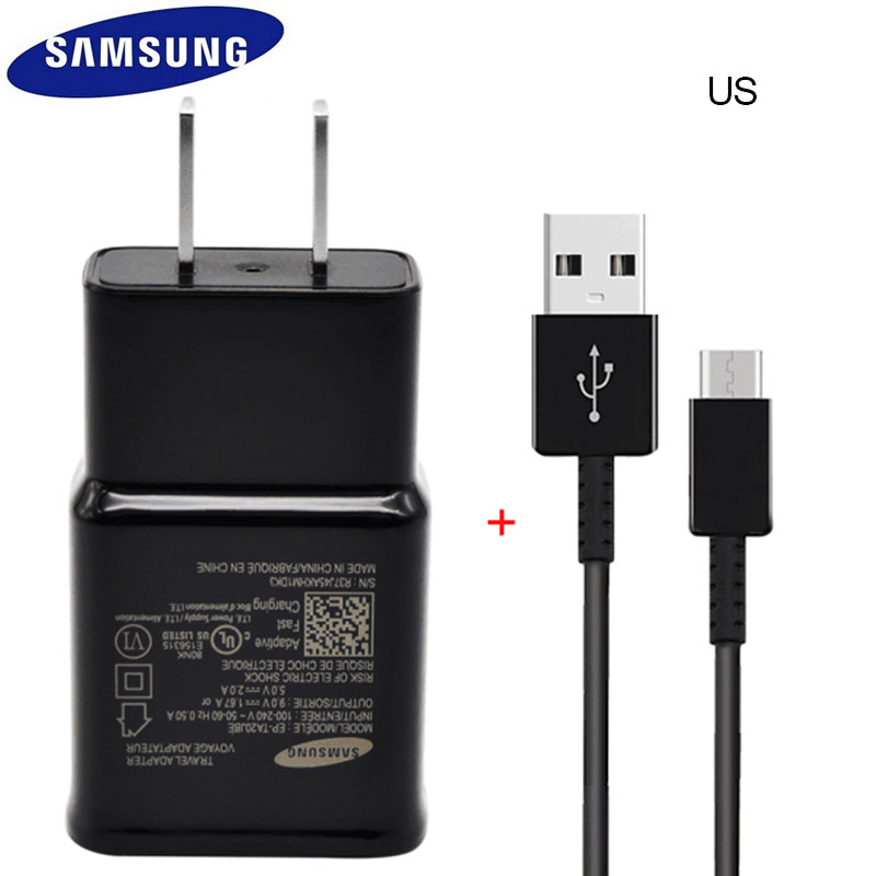 New Genuine Samsung Galaxy S9 S8plus Note 8 Fast OEM Wall Charger+Type C -CABLE