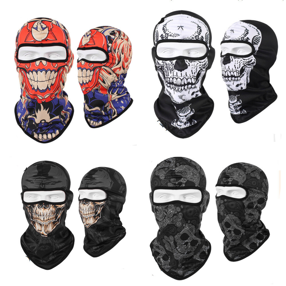 Pattern Full Face Mask Hiking Headgear Skull Cap Women Men Neck Gaiter Balaclava