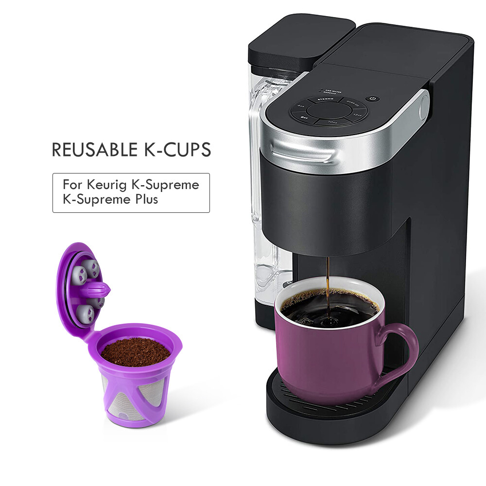 Purple 2 Pods Keurig K-Supreme 5 Hole Multi Stream Reusable K Cup K Supreme Plus