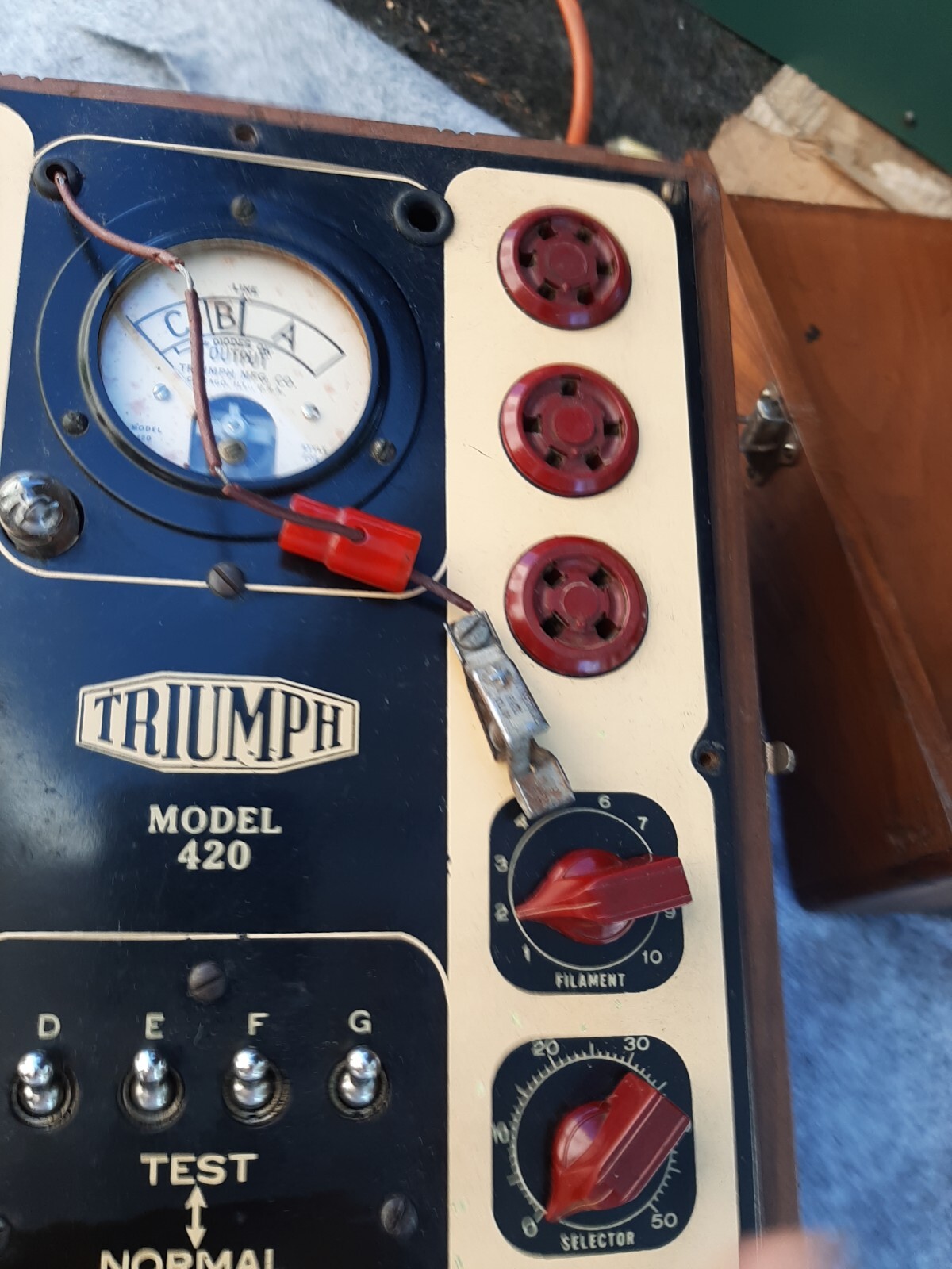 Vintage Tube Tester Triumph Rare Not Tested